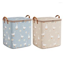 Storage Bags Large Foldable Bins With Lids Space-saving Clothes Box Dus Moving For