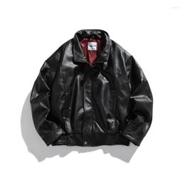 Men's Jackets Japanese Street Retro Jacket With Personalized Cut Off Shoulder Leather Motorcycle Suit Couple For Men