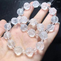 Decorative Figurines Sale Natural Crystal Healing Clear Quartz Yarn Ball Shape Bracelet Special Jewelry Gift For Friends