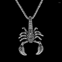 Pendant Necklaces Est Necklace 316L Stainless Steel Jewelry Punk Style Scorpion With Chain