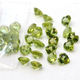 Loose Gemstones Fashion Wholesale Price Natural Gemstone Jewellery Making Stone Heart Cut Peridot