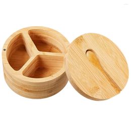 Dinnerware Sets Spice Containers Sugar Jar Magnetic Attraction Kitchen Supplies Divided Salt Bamboo Household Seasoning