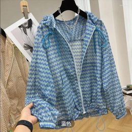 Women's Jackets Big Size XL 6XL Sun Protection Clothing Thin Hooded Jacket 2023 Summer Loose Anti-UV Casual Printed Coat Tops Female