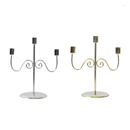 Candle Holders Wrought Iron Three Head Holder Decorative Candlestick Stand Decoration For Home Bedroom Room Dormitory Party Decor