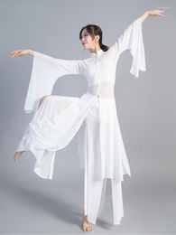 Stage Wear Classical Dance Practise Clothing Women's Elegant Costume Body Charm Gauze Clothes Rhythmic Yoga Chinese Style Ethnic Suit