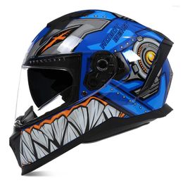 Motorcycle Helmets Global Limited 199 PCS Edition Questões completas de racha de face face helmet dupla lente modular Segurança de moto Motocross Motocross ECE