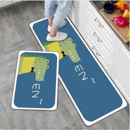 Fashion Pad Soft Mat Household Long Kitchen Floor Mat Oil-Proof Waterproof Door Mat Bathroom Absorbent Door Mat 20230820A09