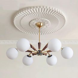 Chandeliers Aipaite French Living Room Glass Chandelier Gold/black/wood/lux Color Bedroom Dining Magic Bean Light Fixture