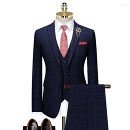 Men's Suits Classic Set 3 Pieces Wedding Party Blazer Jacket Pants Vest High-end Custom Made Business Wear
