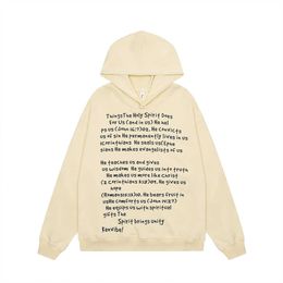 Men's high street fashion brand English letter printed hoodie couple fried street loose casual off shoulder long sleeve hoodie fashion personality designer style