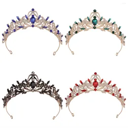 Hair Clips Ladies Fashion Metal Headdress Bridal Wedding Party Crown Girl Crystal Rhinestone Birthday Mitzvah Accessories Gift