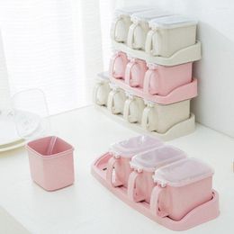 Storage Bottles Multi Layers Seasoning Salt Powder Jar Box Sugar Pepper Spice Container Convinient Useful Kitchen Tool