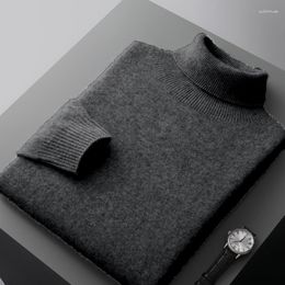 Men's Sweaters Autumn And Winter First-Line Ready-To-Wear Cashmere Sweater High Lapel Business Wool Knitted Bottoming Shirt