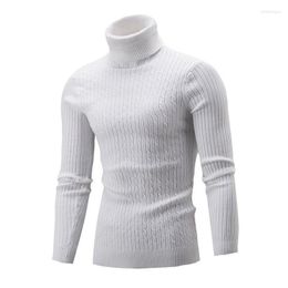 Men's Sweaters Autumn Winter Knitted High Collar Bottom Sweater Fashion Warm Pullover For Men