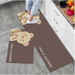 Fashion Pad Soft Mat Household Long Kitchen Floor Mat Oil-Proof Waterproof Door Mat Bathroom Absorbent Door Mat 20230820A06