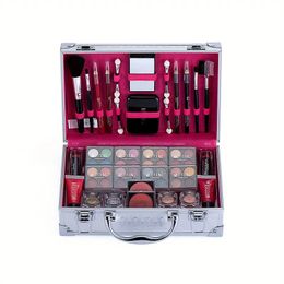 Beautiful Makeup Kit Eyeshadow Palette Lipstick Blush Lip Gloss With Brush High Pigmented Long Lasting Cosmetics Set Gift Box ( 56 Pcs)