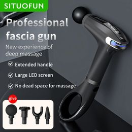 Full Body Massager SITUOFUN Professional Extended Massage Gun Deep Tissue Muscle Electric Massager for Full Body Back and Neck Pain Relief Fitness 230821