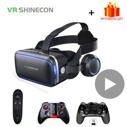 VRAR Accessorise Shinecon 6.0 Casque VR Virtual Reality Glasses 3D Goggles Headset Helmet For Smartphone Smart Phone Viar Binoculars Video Game 230818