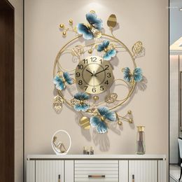 Wall Clocks European Classic Clock Unique Gold Customise Battery Powered Watch Gaming Room Big Size Creative Reloj De Pared Decor