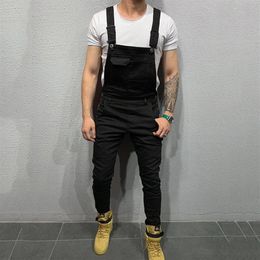Jeans Trousers Overalls 6 Colors Fashionable Men Suspenders Denim Brand Hip Hop Fashion Jumpsuit Men's230G