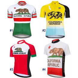 Cycling Shirts Tops Summer California Republic Outdoor Short Sleeve Cycling Bicycle Shirt Jersey Clothing Sport Motocross Ropa Maillot Ciclismo Tops 230820