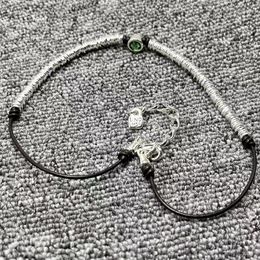 Chains 2023 UNOde50 Fashion 925 Silver Plated Beaded String Green Necklace Holiday Gift