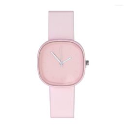 Wristwatches Summer Colours Watch Women Brand Quartz Watches Ladies PU Leather Luxury Simple Wristwatch Clock Fashion And Casual