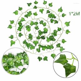 Decorative Flowers Artificial Leaves Fake Vine Green Ivy Leaf Wall Hanging Foliage Creeper Wide Applications