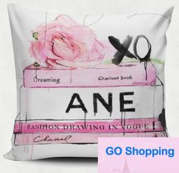 Top Small Perfume Bottle Series Peach Skin Fabric Pillow Cover Home Cushion Throw Pillowcase without Pillow