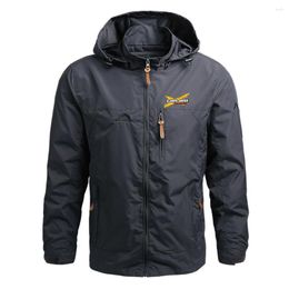 Men's Hoodies CAN-AM BRP 2023 Zipper Windproof Solid Color Windbreaker Coat Loose Hooded Spring Summer Streetwear Clothing Jackets