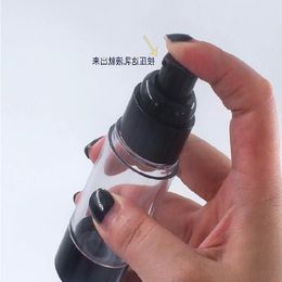 15ml 30ml 50ml Empty Black Airless Pump Dispenser Bottle Refillable Lotion Cream Vacuum Spray Bottle Gebcm