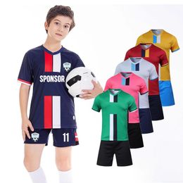 Outdoor TShirts Kids Football Uniforms Boys Girl Soccer Jerseys Custom Children Jersey Set Child Sport Suits 230821