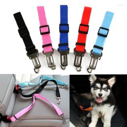 Dog Collars Nylon Dogs Car Seat Belts Adjustable Retractable Multifunctional Safety Travel Cats Pet Leash Accessories