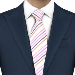 Bow Ties LYL 8CM Pink Stripe Elegant Men's Luxury Silk Necktie Gift Wedding Accessories Gentleman Jacquard Neck Tie