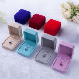 Jewellery Pouches 1Pcs Exquisite Octagonal Square Shape Velvet Storage Box Necklace Earrings Gift Display Horder Organiser