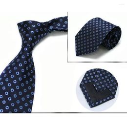 Bow Ties Men's 100 Silk Tie Jacquard Cravat Blue Neckerchief Necktie Bridegroom Suit Business Office High Density Waterproof
