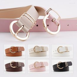 Belts 2.8cmX107cm Women's Casual Simple European Style Decorative Round Pin Buckle Dress Pant Belt Female Student Waistband