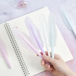 Piece Lytwtw's Korean Stationery Cute Soft Silicon Feather Pen Creative School Office Supplies Gift Gel Pens