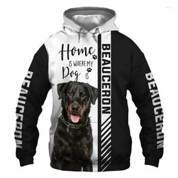 Men's Hoodies Animal Beauceron Dog 3D Printed Jacket Men/Women Harajuku Hoodie Unisex Casual Streetwear Sweatshirt Pullover Sudaderas D801