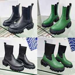 Nuovi stivali da donna Designer Stivali calzini Martin Boots Black Green Paris Lucioni High Sock Boot Fashi