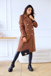 Designer Women Wool Coats Long Coats Loro Double-Breasted Cashmere Coat piana Autumn New Outerwear
