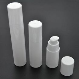 20pcs/lot 15ml 30ml 50ml White Empty Plastic Shampoo Cosmetic Sample Containers Emulsion Lotion Airless Pump Bottles SPB87 Ujxrh