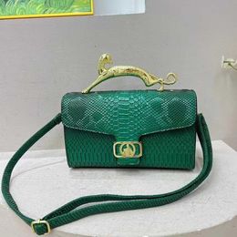 Neue Lanvi Krokodil-Handtasche, einzelne Umhängetaschen für Damen, Leopardengriff, Umhängetasche, Designer-Handtaschen, Einkaufstasche, Damentasche 230815
