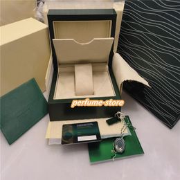 Top High Quality AAA Luxury Watch Green Box Papers Gift Watches Boxes Leather bag Card 0 8KG For Wristwatches Certificate Handbag208v