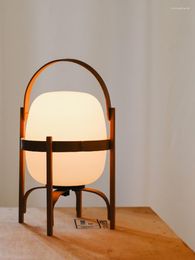 Table Lamps Design Zen Art Solid Wood Lamp Creative Indiviudal Desk Lights For Study Tea House Living Room Bedroom Bar