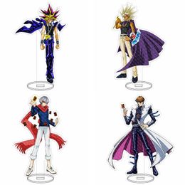 Action Toy Figures Cartoon Game Yu-Gi-Oh Stand Model YuGiOh Yugi Muto Desk Decor Plate Action Figure Toys Gift