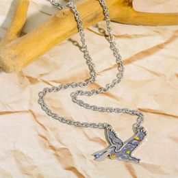 Anhänger Halsketten Vintage Windvögel und Wälder Halskette Edelstahl Tierwelt Punk Party Produkt Schmuck Geschenk