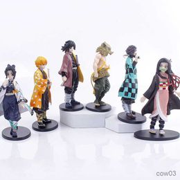 Action Toy Figures Demon Slayer doll Tanjirou Action Figures Model Toys Zenitsu Figurine Inosuke Figura R230821