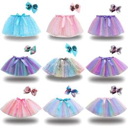 37 color Party Decoration Girls tutu dress candy color babies skirts with headband kids festival dance dresses Half length princess skirt
