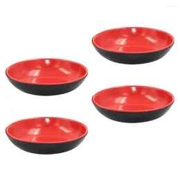 Plates 4pcs Sauce Dishes Round Seasoning Sushi Dipping Bowl Saucers Appetizer